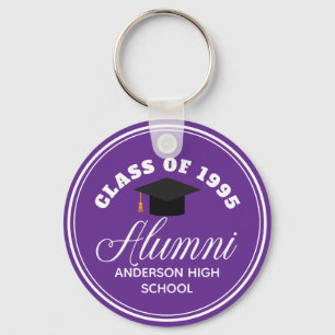 Personalisierte Purple Alumni-Abschlussfeier der H Schlüsselanhänger