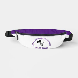 Personalisierte Purple High School Color Guard Bauchtasche
