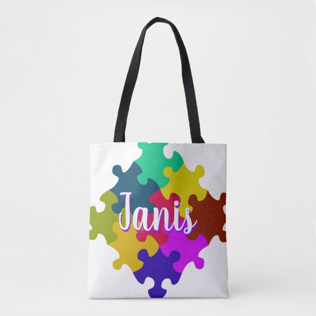 Personalisierte Puzzleteile Tasche (Vorderseite)