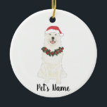 Personalisierte Pyrenäen Keramik Ornament<br><div class="desc">Machen Sie die schöne Liste in diesem Jahr mit einem personalisierten Ornament Ihrer Lieblings-kleine Elf! Für die süßesten Geschenke,  paaren Sie es mit einem passenden Kunstdruck oder einem anderen Artikel aus meiner großen Hundehundekollektion!</div>