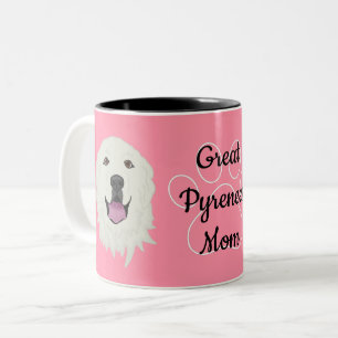 Personalisierte Pyrenäen Vater/Mama Zweifarbige Tasse