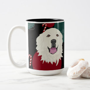 Personalisierte Pyrenäen Weihnachten Zweifarbige Tasse