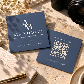 Personalisierte QR-Code-Moderne Quadrat Quadratische Visitenkarte