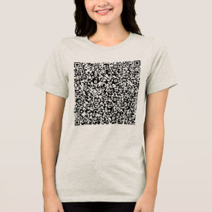 Personalisierte QR-Code-Scan-Informationen zum Fun Tri-Blend Shirt