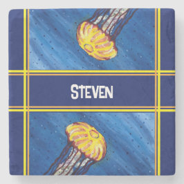Personalisierte Quallen Steinuntersetzer