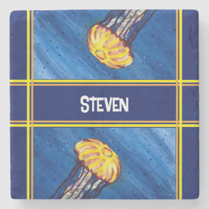 Personalisierte Quallen Steinuntersetzer