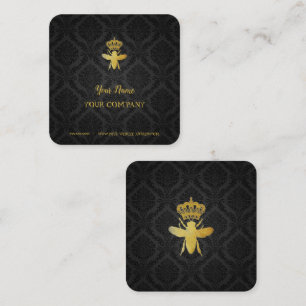 Personalisierte QUEEN BEE Visitenkarten GOLD SCHWA Quadratische Visitenkarte