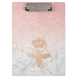 Personalisierte QUEEN BEEN Rose Gold Große Zwisch Klemmbrett