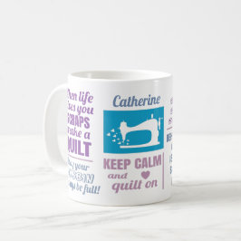 Personalisierte Quiltierungen Kaffeetasse