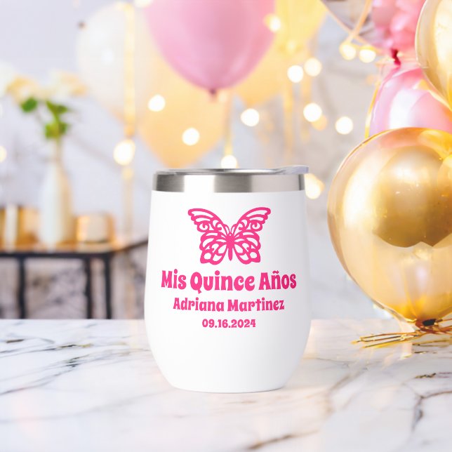 Personalisierte Quince Butterfly Años Gastgeschenk (Junggesellenabschied)
