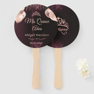 Personalisierte Quinceañera-Handfächer | Quince Fächer