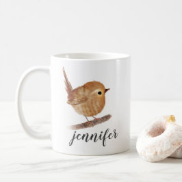 Personalisierte Quirky-Wren-Vogel-Tasse Kaffeetasse