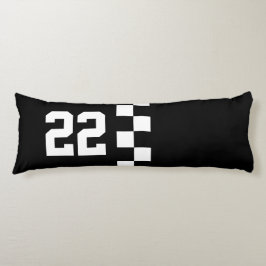 Personalisierte Racing Flag Schwarz-Weiß Seitenschläferkissen