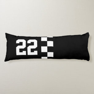 Personalisierte Racing Flag Schwarz-Weiß Seitenschläferkissen