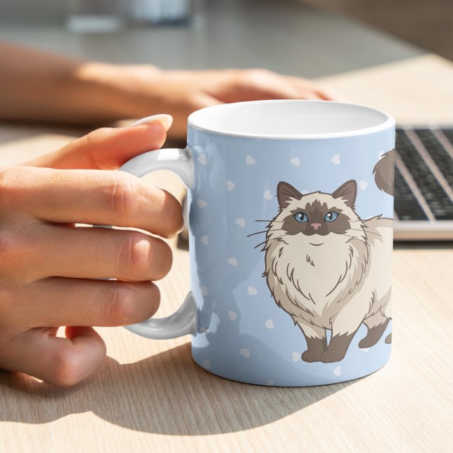 Personalisierte Ragdoll-Katzenmutter Kaffeetasse (Von Creator hochgeladen)