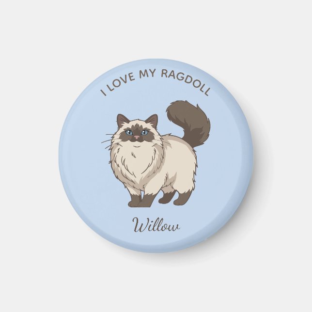 Personalisierte Ragdoll-Katzenmutter Magnet (Vorne)