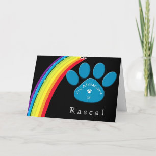 Personalisierte Rainbow Bridge Pet Beileid Condole Karte