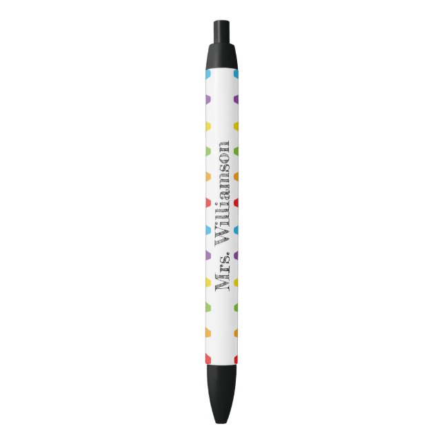 Personalisierte Rainbow Crayons Lehrerbewertung  Kugelschreiber (Vorderseite Vertikal)