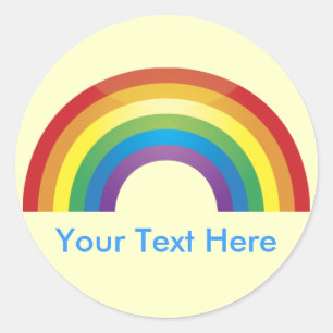 Personalisierte Rainbow-Sticker Runder Aufkleber