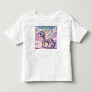 Personalisierte Rainbow Unicorn Katze Kleinkind T-shirt