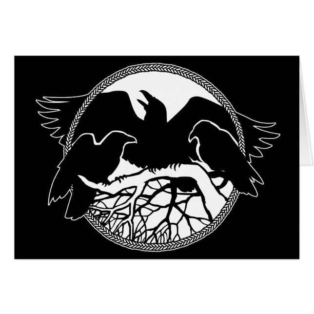 Personalisierte Raven Cards Cool Crow Art Cards (Vorderseite (Horizontal))