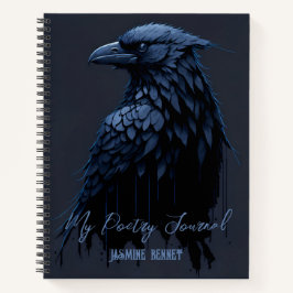 Personalisierte Raven Poetry Journal Spiral Notebo Notizbuch