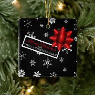 Personalisierte realistische simulierte Weihnachts Keramikornament