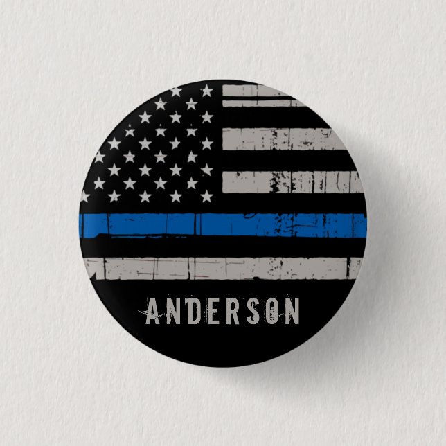 Personalisierte Rechtsdurchsetzung der Polizei in  Button (Vorderseite)