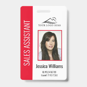 Personalisierte Red Corporate Employee Security ID Ausweis
