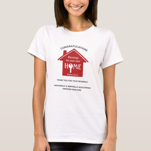 Personalisierte Referenz für Kundenüberweisungen T-Shirt (Vorderseite)