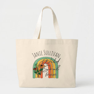 Personalisierte Regenbogen-Name Große Tote-Tasche Jumbo Stoffbeutel