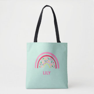 Personalisierte Regenbogen-Tasche für Kinder Mädch Tasche