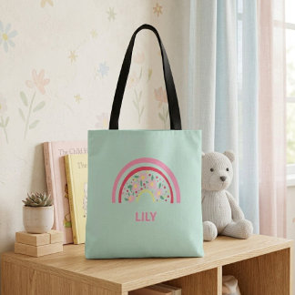 Personalisierte Regenbogen-Tasche für Kinder Mädch Tasche
