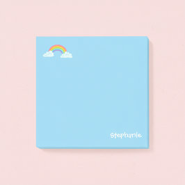 Personalisierte Regenbogen- und Namens-Post-it-Not Post-it Klebezettel