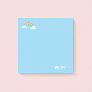Personalisierte Regenbogen- und Namens-Post-it-Not Post-it Klebezettel