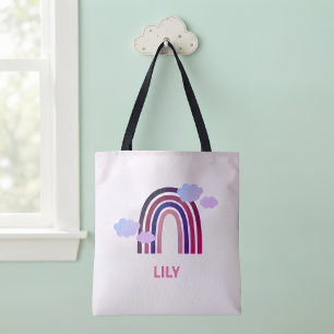 Personalisierte Regenbogen- und Wolken-Tasche für Tasche
