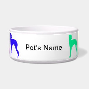 Personalisierte Regenbogen-Windhund-Schüssel Napf