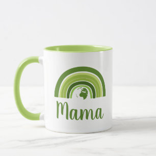 Personalisierte Regenbogenerde Mama Tasse