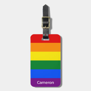 Personalisierte Regenbogenflagge Gepäckanhänger