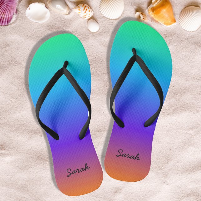 Personalisierte Regenbogenflippen Flip Flops (Von Creator hochgeladen)