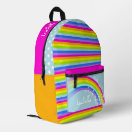 Personalisierte Regenbogenschule Bedruckter Rucksack