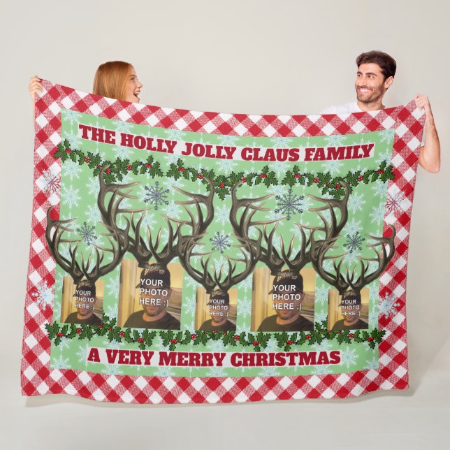 Personalisierte "Rein Family" 5 Foto Fleece Blanke (Beispiel)