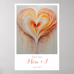 Personalisierte "reine Liebe" Mauer Kunst - Mama u Poster