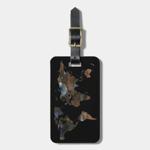 personalisierte Reiseweltkarte Gepäckanhänger