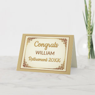Personalisierte Renten-Gratulationskarte Dankeskarte