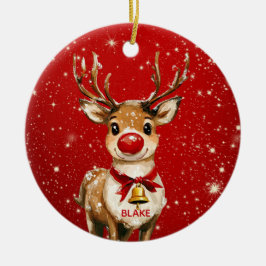 Personalisierte Rentiere - Adorable Keepake-Kinder Keramik Ornament