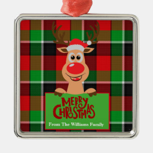 Personalisierte Rentierfest Ornament Aus Metall