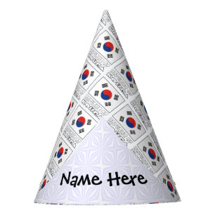 Personalisierte Republik Korea Süd Flagge gekachel Partyhütchen