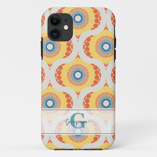 Personalisierte Retro-Ägäische Sommerradiant Manda Case-Mate iPhone Hülle (Rückseite)