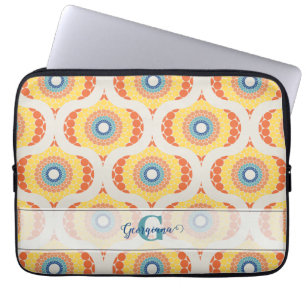 Personalisierte Retro-Ägäische Sommerradiant Manda Laptopschutzhülle